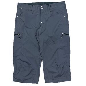 PEAK PERFORMANCE Women’s Dexie Hiking Capri Pants Gray Pockets Size Large